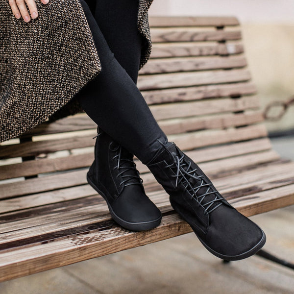 Cozy Black Wool Lined Winter Shoes, Size 36-47