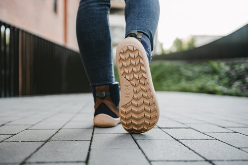 York Navy, Brown & Beige Barfota Vinterskor, Stl 36-47