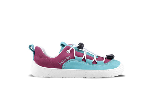 Xplorer Light Teal and Plum Barefoot Shoes, Size 25-35