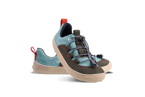 Xplorer Light Teal and Plum Barefoot Shoes, Size 25-35