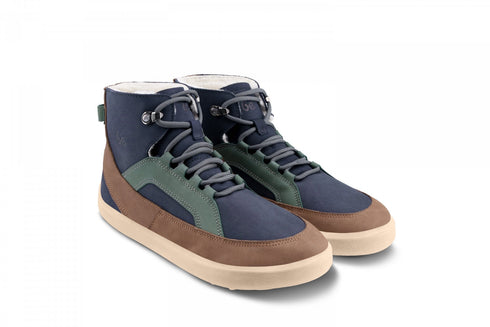 York Navy, Brown & Beige Barfota Vinterskor, Stl 36-47