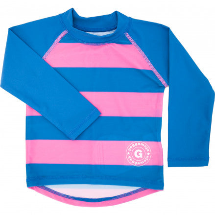 UV Langærmet sweater marineblå/pink, str. 62-128