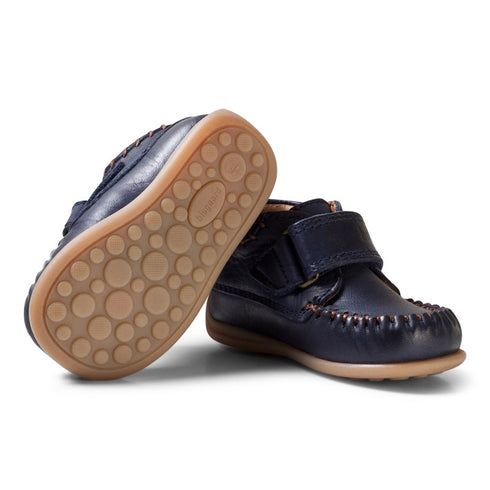 Prewalkers Blå Barfota Lära-gå-skor