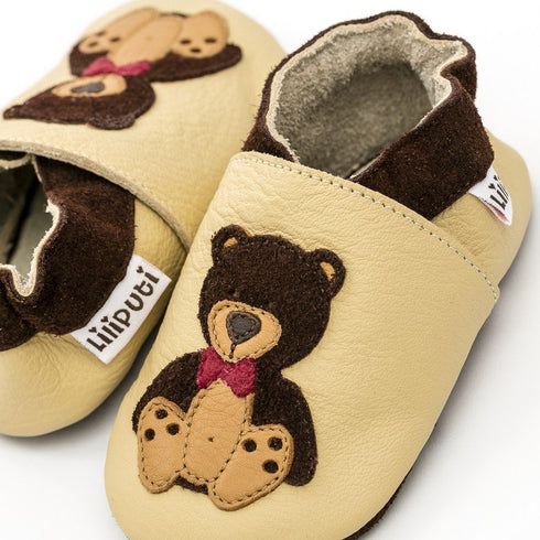 Teddyboy Beige Barefoot Slippers, Size 17-26