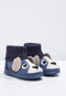 Kossa Dark Blue Barefoot Wool Slippers, Size 23-35