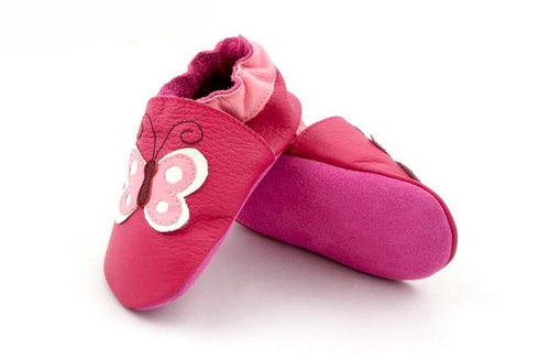 Butterflies Pink Barefoot Slippers, S-4XL