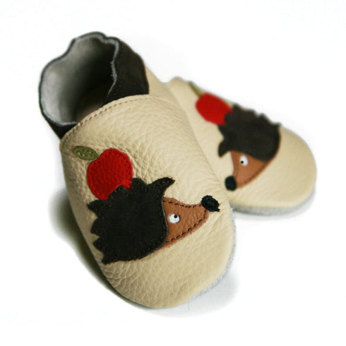 Hedgehog Beige Barefoot Slippers, Size S-4XL