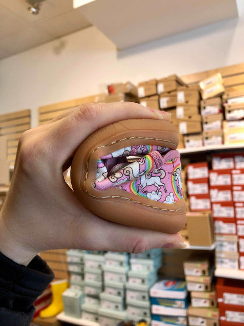 Barefoot Canvas Pink Unicorn Barfotaskor, Stl 20-30