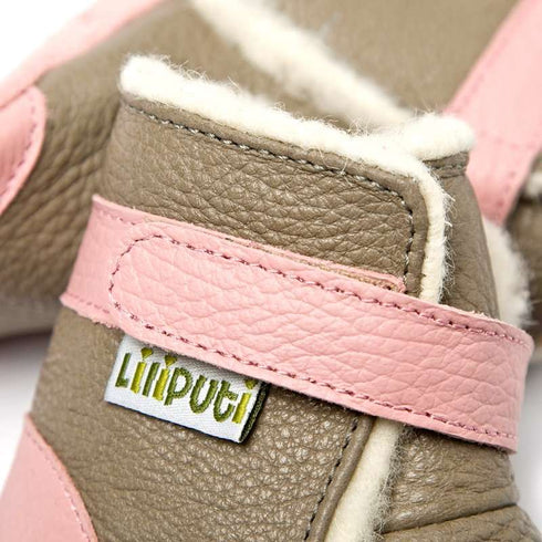 Alps Grå Barfota Vintertofflor, Stl 17-26