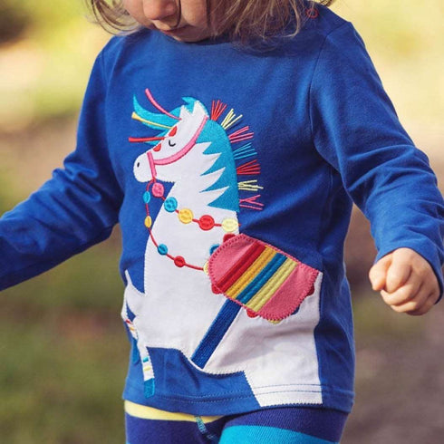 Carnival Horse Top Long sleeve, Stl 0-4 år