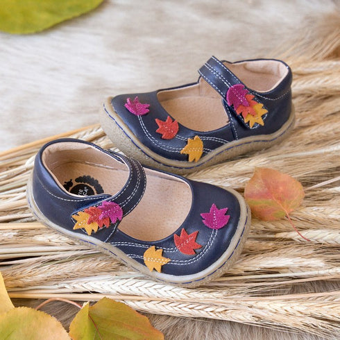 Maple Dark Blue Barefoot Shoes, Size 19-30