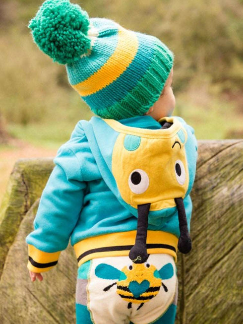 Buzzy Bee Hoodie, Stl 0-6 år