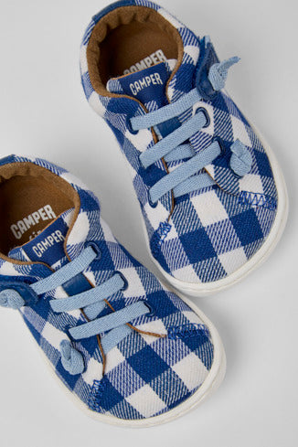 Peu Cami Buco Blå Hvid Barfodssko, str. 20-25