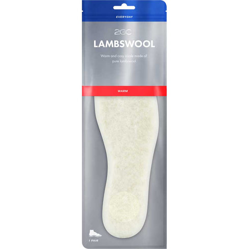 En sula i lammull som passar barnskor och vuxenskor då den klipps till rätt storlek.