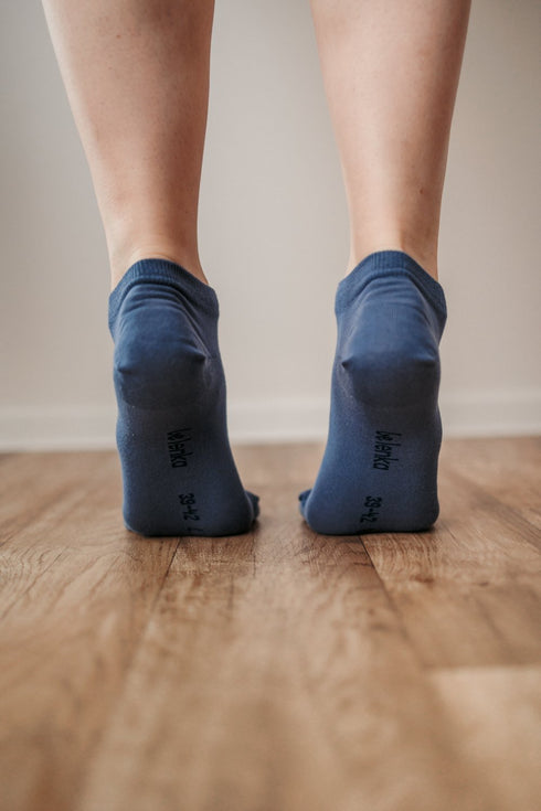 Essentials Low Cut Blue Barefoot Socks