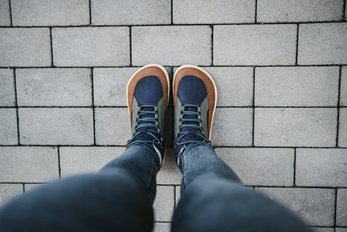 York Navy, Brown & Beige Barfota Vinterskor, Stl 36-47