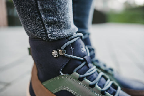 York Navy, Brown & Beige Barfota Vinterskor, Stl 36-47