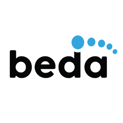 Logotyp för varumärket Beda som tillverkar barfotaskor.