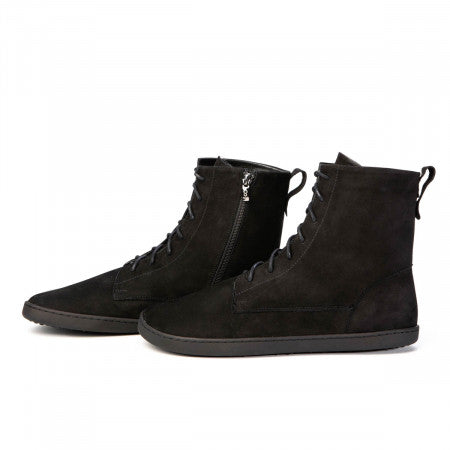 Cozy Black Ullfodrade Vinterskor