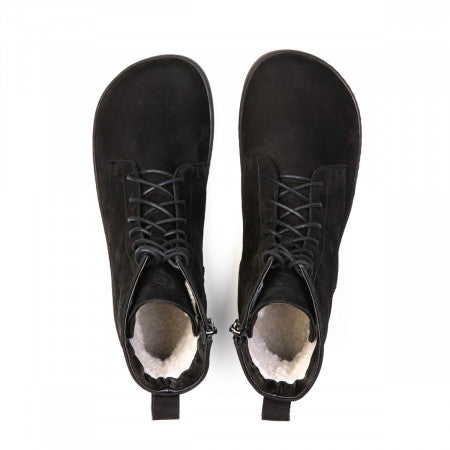 Cozy Black Ullfodrade Vinterskor
