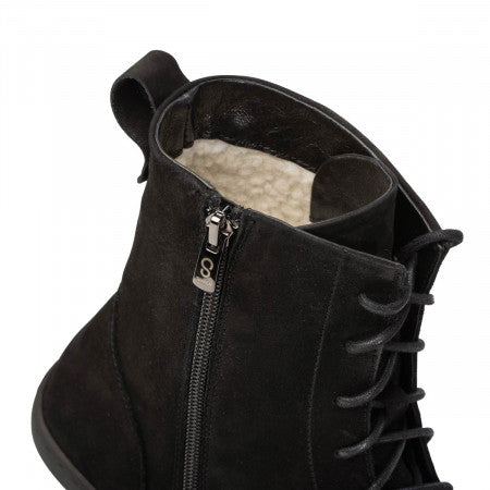 Cozy Black Ullfodrade Vinterskor
