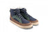 York Navy, Brown & Beige Barfota Vinterskor, Stl 36-47