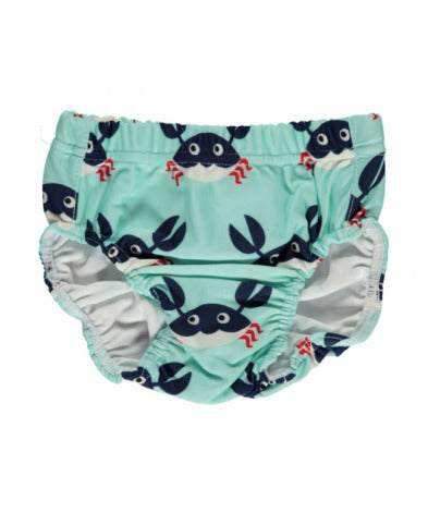 Crab Swim Trunks Blue, Stl 50-80