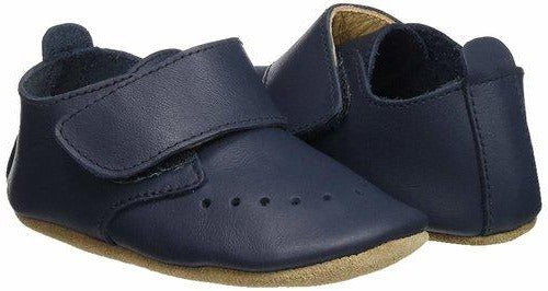 Oxford Navy Slippers, Size NewBorn-XL