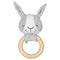 Bite ring/rattle rabbit White/Grey, One size