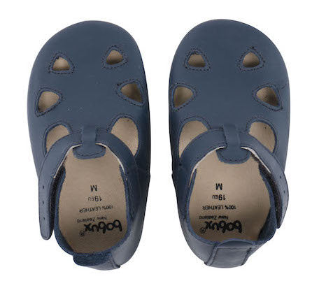 Navy Sandal Slippers Soft Soles, Size NB - XL