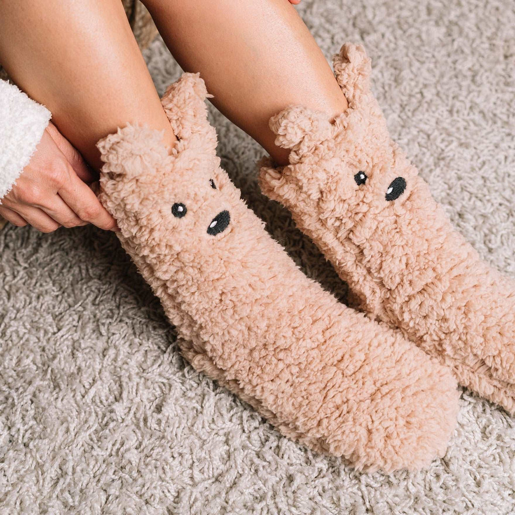 Cappucino Furry Animal Barefoot tofflor (Vuxna), One Size 36-41