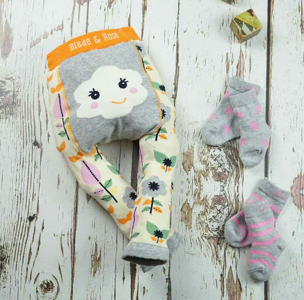 Flower Face Leggings, Størrelse 0-4 år