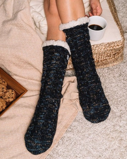 Hyggelig lang strik med Fleck Dye Yarn Sok, Stl One Size 36-41 (voksne)