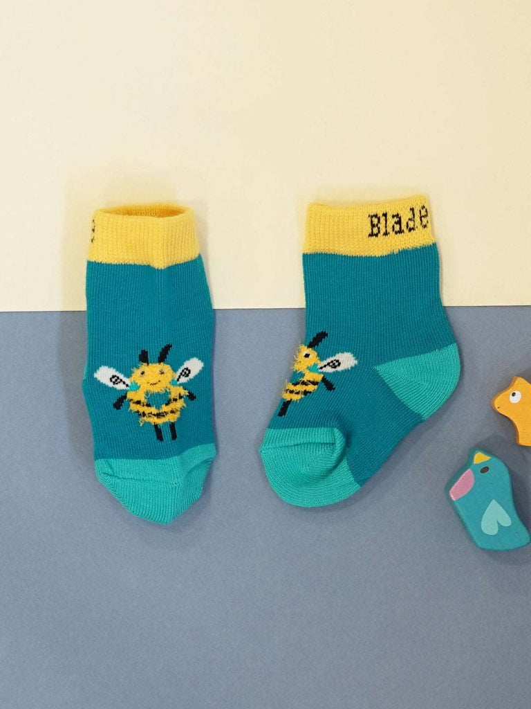 Buzzy Bee Socks, Stl 0-6 år