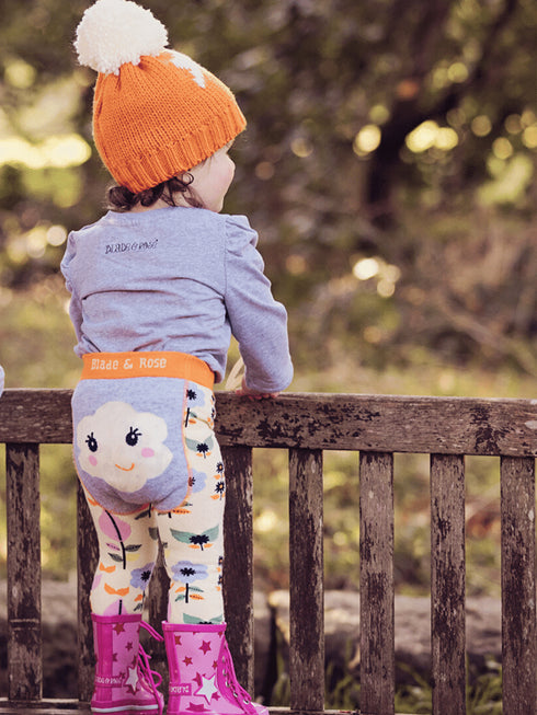 Flower Face Leggings, Størrelse 0-4 år