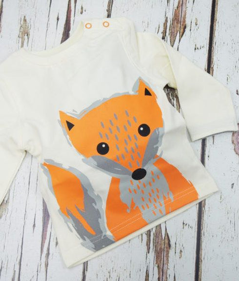 Fox Top Long Sleeve, Stl 0-4 år