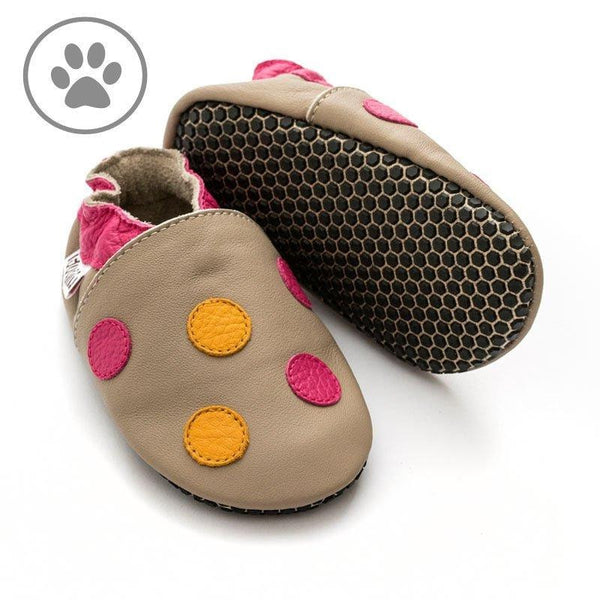 Polka Dots Pink Paw Barefoot Shoes/ Slippers, Size S-4XL